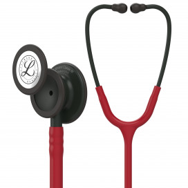 Littmann Classic III Stethoscope 5868, Black-Finish Chestpiece, stem and headset, Burgundy Tube