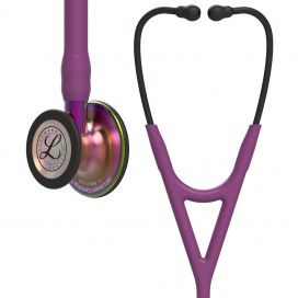 Littmann Cardiology IV Stethoscope 6205, Rainbow-Finish Chestpiece, Plum Tube, Violet Stem and Black Headset